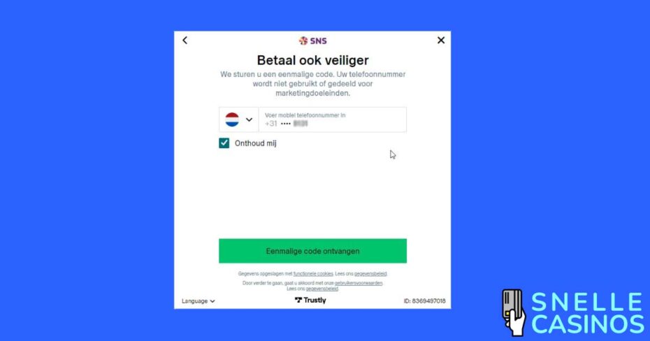 Stap 3 Trustly deposit
