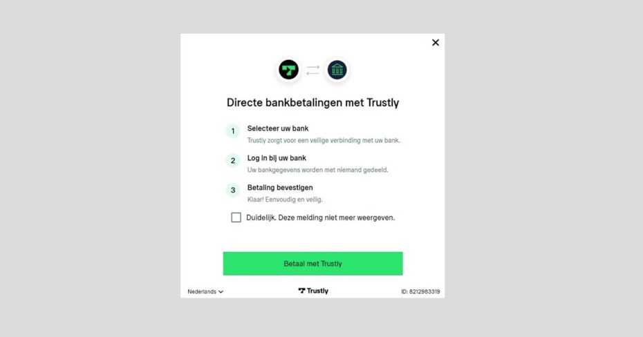 trustly betalen stappenplan