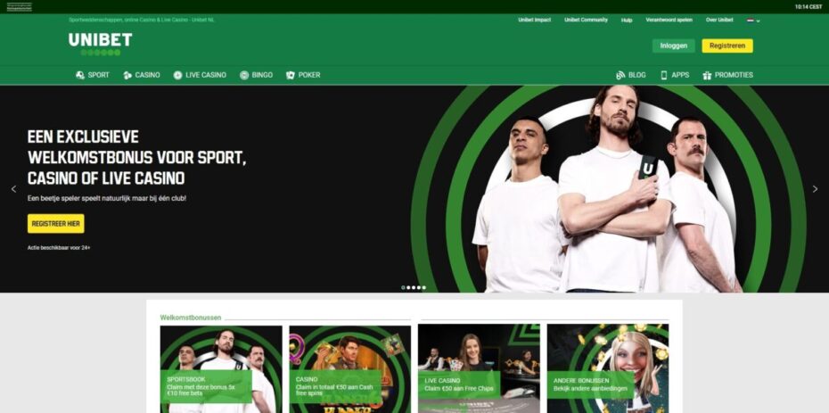 unibiet homepage 